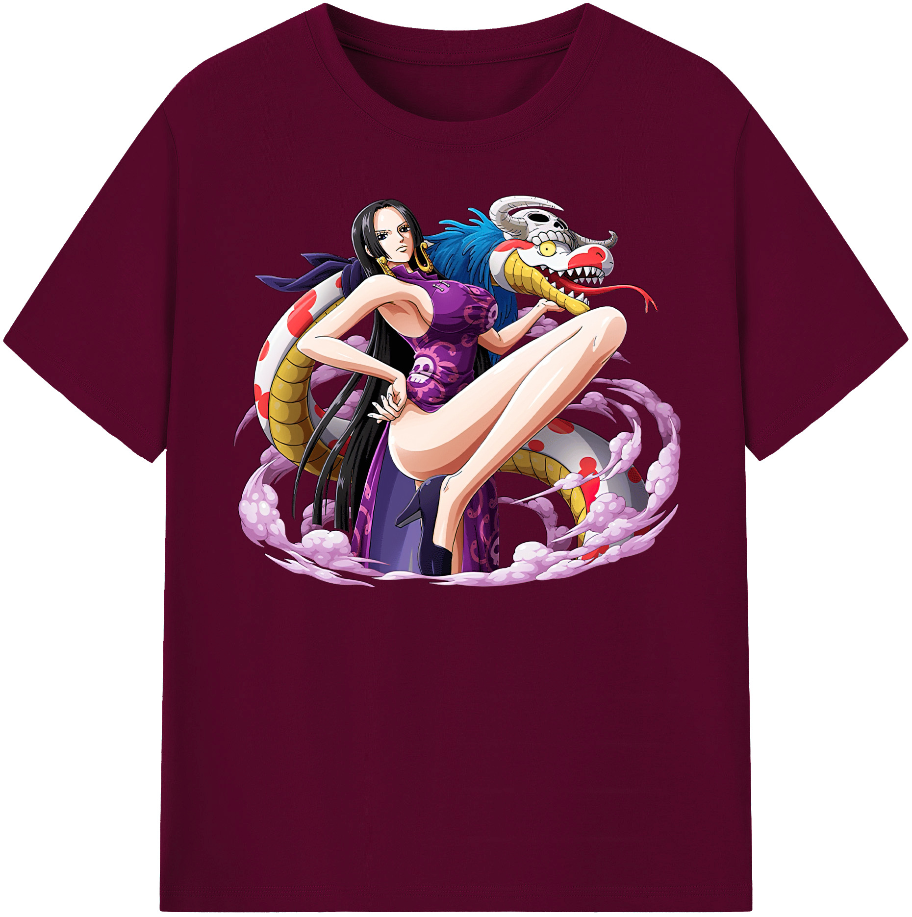 ワンピース ボア・ハンコック ONE PIECE Boa·Hancock レディースカジュアルプリントTシャツ（綿100％）